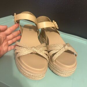 MIA Tan Espadrille Platform Sandals